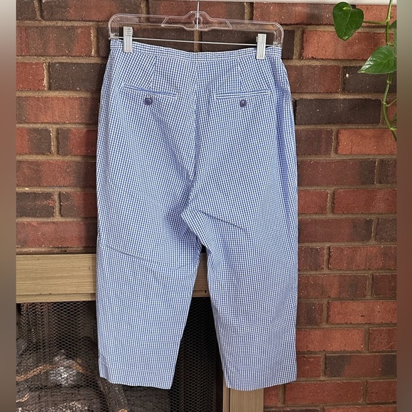 🛍️ Kim Rogers 97% Cotton 3% Spandex blue and white striped Capri size Small. - Picture 8 of 8